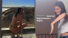 Kendall Jenner chama atenção com mão gigante em foto, e web a acusa de usar Photoshop 