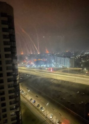 Registro de explosão em Kiev