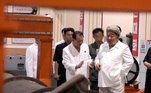 A capacidade de produção seriada de grandes projéteis de lançadores de foguetes de calibre múltiplo recebeu elogios do ditador