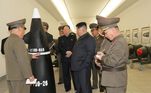 Recentemente, a Coreia do Norte ampliou os testes de mísseis nucleares por terra e por mar