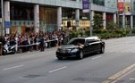 Kim Jong-un chega em Singapura