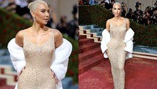 Kim Kardashian é criticada após perder 7 kg em 20 dias para caber em vestido de Marilyn Monroe 