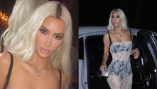 Após perrengue no aniversário, Kim Kardashian posa com look transparente e exalta a si mesma