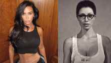 Kim Kardashian aparece quase irreconhecível e é comparada com atual de Kanye West