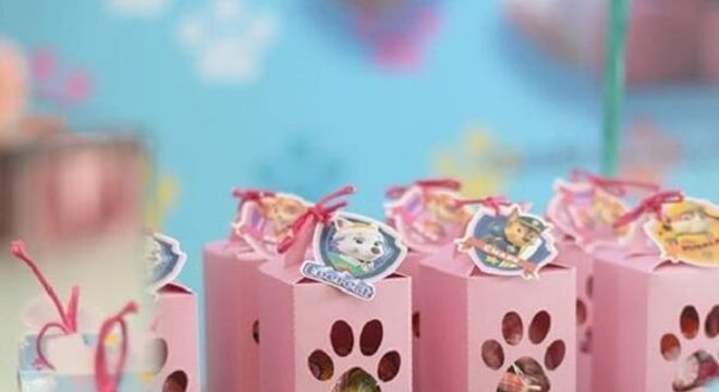 Kit festa patrulha canina feita de caixinha personalizada com patinhas
