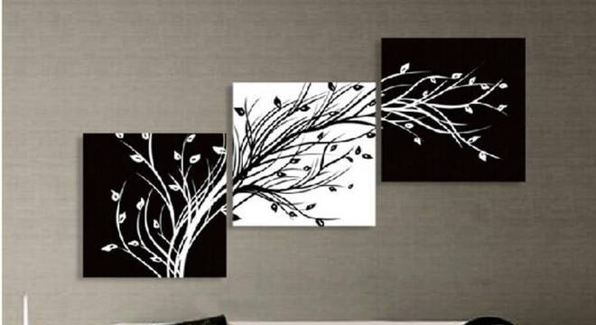 kit quadros preto e branco para sala