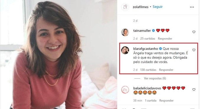 Atriz disse o que espera da personagem após enfrentar situação delicada