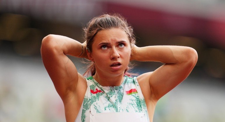 Krystsina Tsimanouskaya chegou a disputar a eliminatória dos 100m em Tóquio
