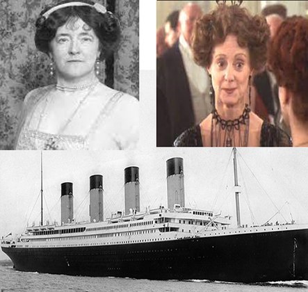 Lady Lucy Duff (por Rosalind Ayres) - Foi uma estilista, esposa de Cosmo Duff-Gordon. Escapou do navio com ele num bote salva-vidas logo no começo da confusão, antes que o pânico se instalasse. 