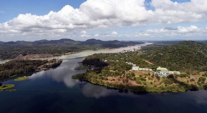 Lago artificial Gatún tem sofrido com a queda no volume de chuvas