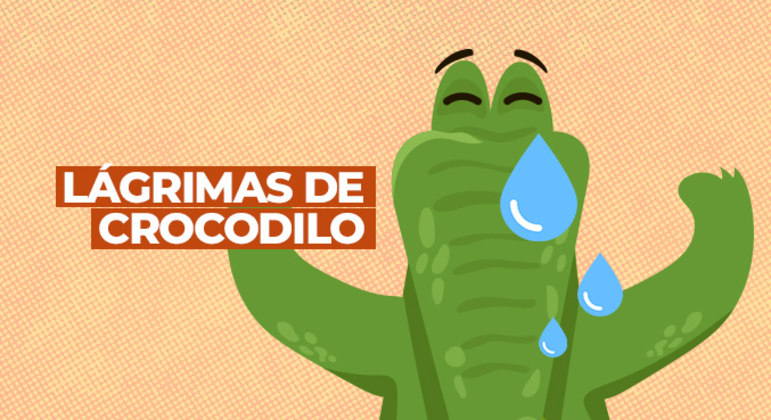 Lágrimas de crocodilo: refere-se a um choro falso ou mesmo em situações sem sinceridade. 