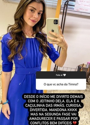Atriz conversou com seguidores