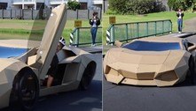 Lamborghini Aventador de papelão é vendida por mais de R$ 55 mil