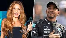 Shakira e Hamilton aparecem juntos em jantar na Espanha e aumentam rumores de affair
