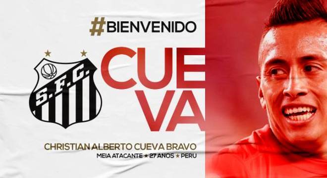 Cueva é o quarto reforço do Santos na temporada