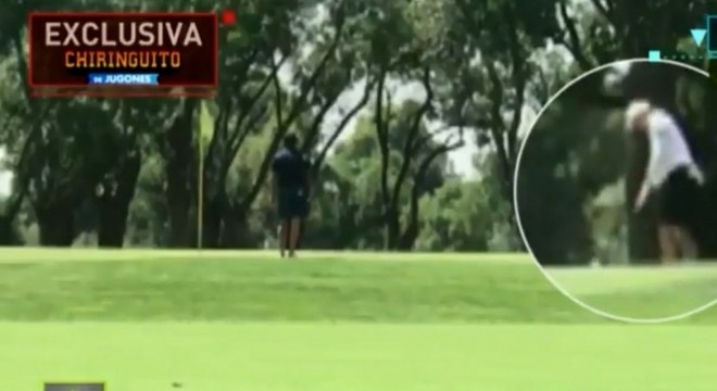 TV espanhola flagrou Bale jogando golfe nesta sexta-feira