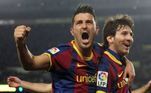 Lionel Messi e David Villa: os dois formaram parceria de sucesso no Barcelona, mas Villa deixou Messi furioso em uma partida contra o Granada. O espanhol preferiu chutar ao gol em vez de passar ao argentino, que ficou furioso