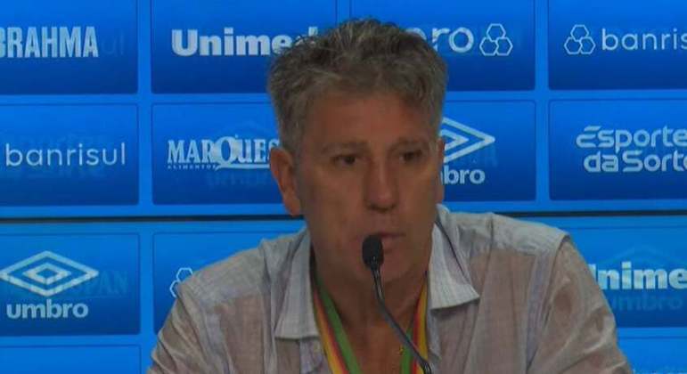 Na coletiva, Renato falou que o Grêmio estava insatisfeito por ter perdido uma no Gaúcho
