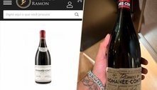 Internautas descobrem preço 'astronômico' de vinho ostentado por Neymar nas redes sociais