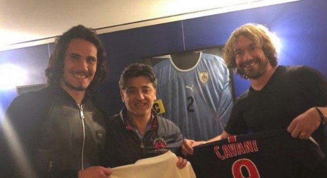 Cavani e Lugano são muito amigos desde que jogaram juntos na seleção