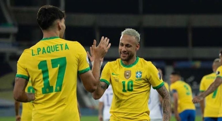 Camisa Brasil Final Copa América 2021 L. Paquetá Modelo Jogo