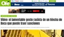 Diário argentino lamenta gesto racista em Boca x Corinthians, e prevê sanções