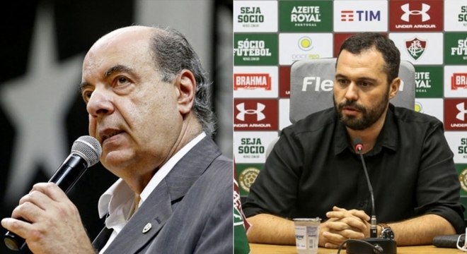 Nelson Mufarrej, do Botafogo, e Mário Bittencourt, do Fluminense