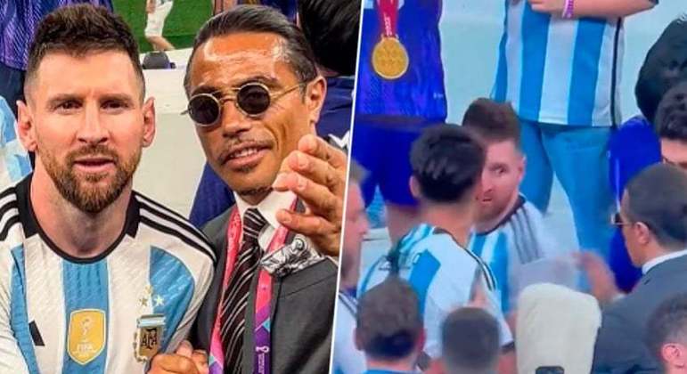 Messi pareceu incomodado com o chef Nusret Gökçe durante comemoração
