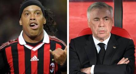 Ronaldinho foi treinado por Ancelotti no Milan