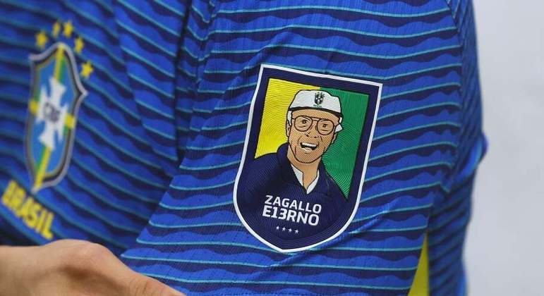 Seleção homenageia Zagallo com patch na camisa: 'Eterno