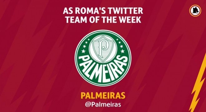 Palmeiras foi homenageado pela Roma nas redes sociais