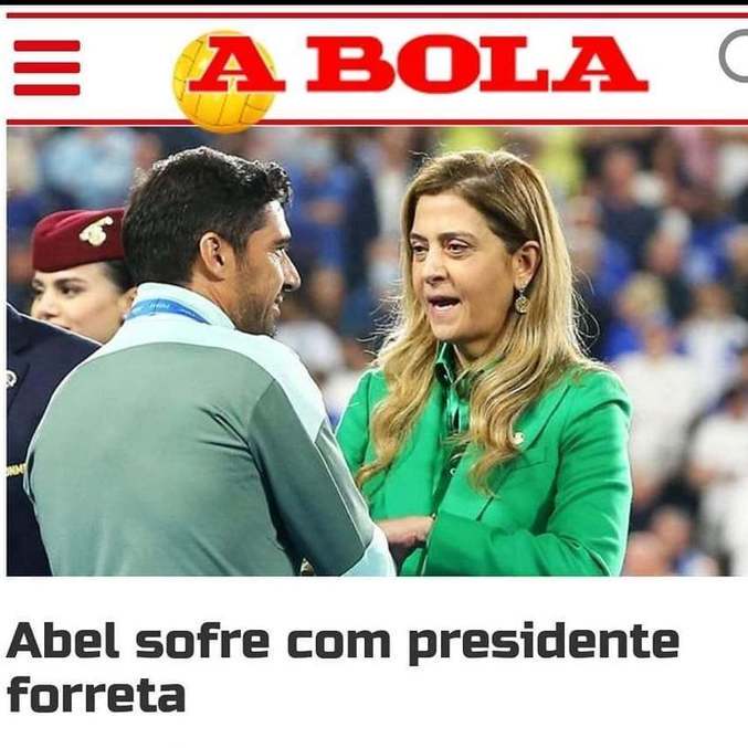 Jornal português chamou Leila Pereira de 'forreta'
