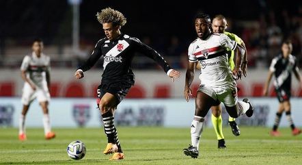 Lance do jogo entre São Paulo e Vasco, no Morumbi