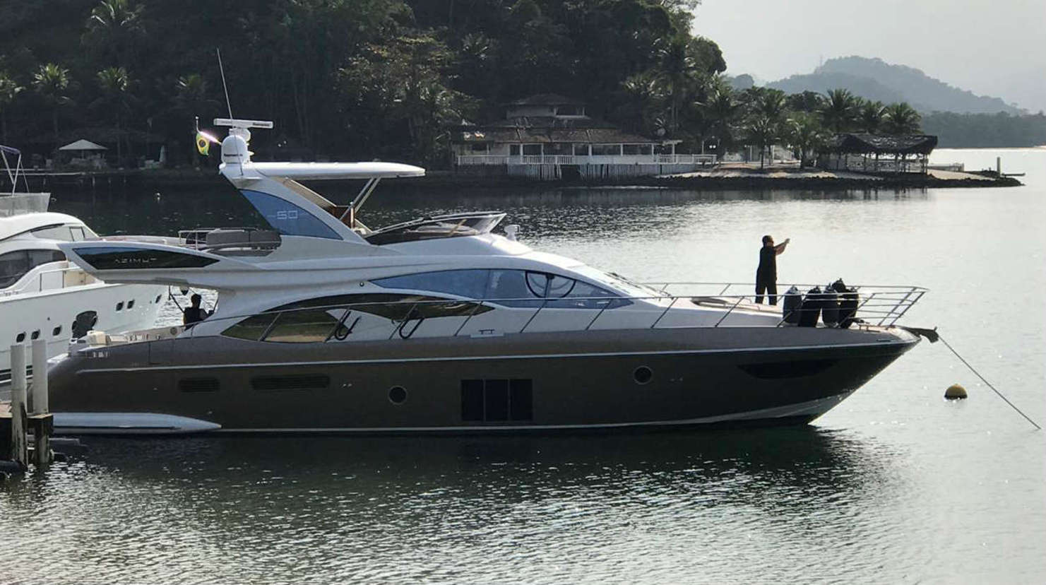 Lancha de André do Rap, apreendida em Angra (Polícia Civil do Estado de São Paulo)