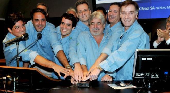 Landim, no centro. Eike Batista está à esquerda. Lições de crueldade corporativa