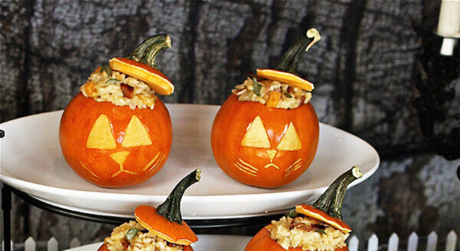 laranja decorada para festa de Dia das Bruxas 