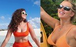 Várias famosas têm apostado no laranja — que costuma ser queridinho durante o verão — para compor os looks de praia. Seja em tom pastel, escuro ou neon, esta tem sido uma das cores mais quentes da temporada. A seguir, confira visuais nesta tonalidade usados por Maisa Silva, Virginia Fonseca e outras famosas 
