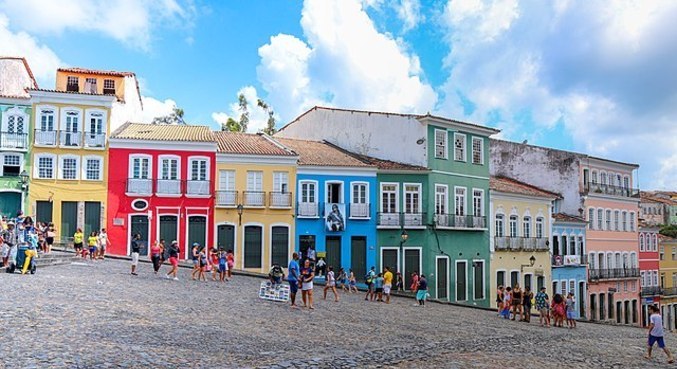 Largo do Pelourinho, ponto turístico de Salvador, na Bahia