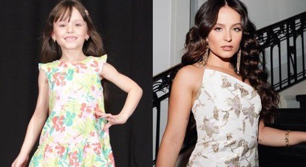 Larissa Manoela na infância e hoje