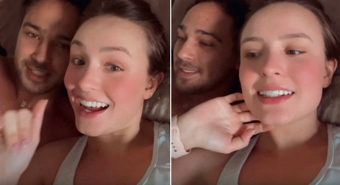 Larissa e André estão 'treinando' em casamentos de amigos
