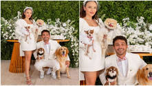Sem os pais, Larissa Manoela teve a presença dos cachorros em seu casamento 'secreto'