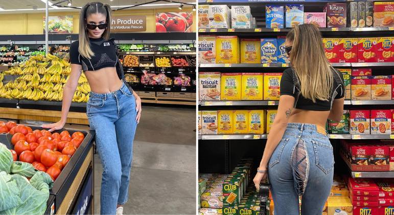 Laura Fernandez registrou o visual em um mercado de Los Angeles, nos EUA
