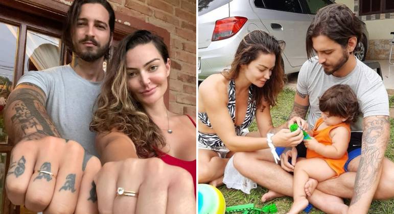 Laura Keller e Gustavo Saad anunciaram o namoro em novembro do ano passado
