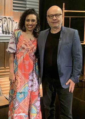Lavínia Rocha e Marcelo Tas no primeiro "#Provoca"