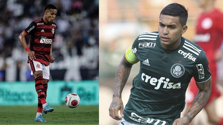 Lázaro (Flamengo) x Dudu (Palmeiras)
