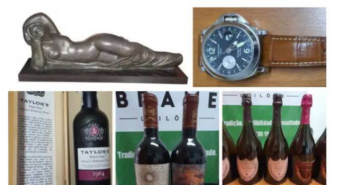 A escultura "A Mulher Deitada", o relógio IWC Chronograph e vinhos que vão a leilão