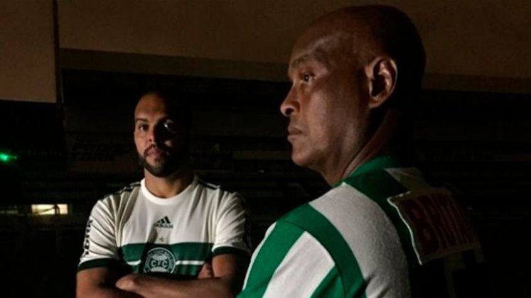 Lela e Alecsandro - Coritiba - Campeão brasileiro com o Coritiba em 1985, Lela é pai de Aelcsandro, que defendeu o Coxa entre 2017 e 2018.