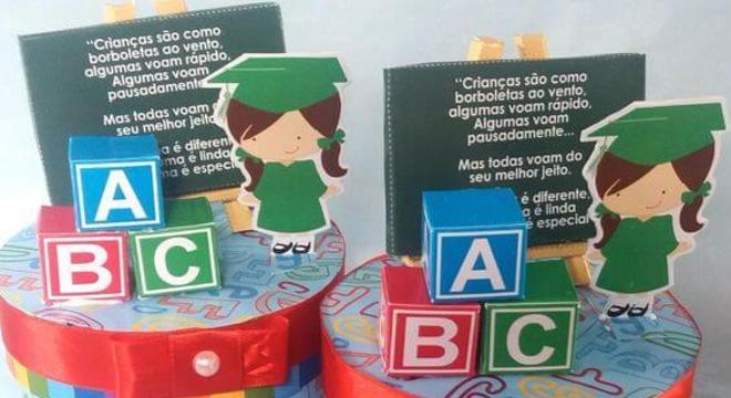 Lembrancinhas de formatura infantil ABC