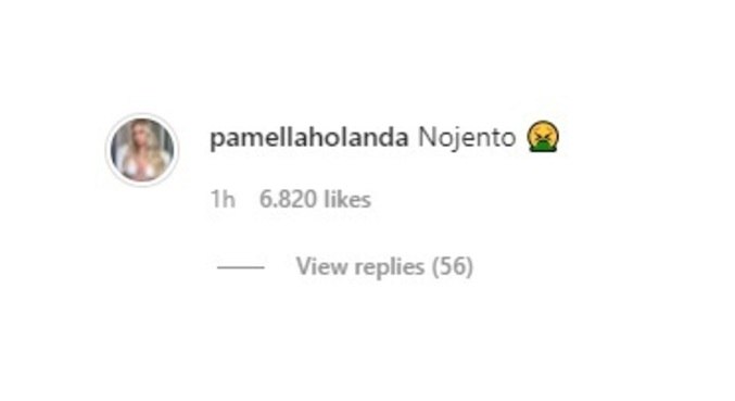 'Nojento', escreveu a influenciadora nas redes sociais