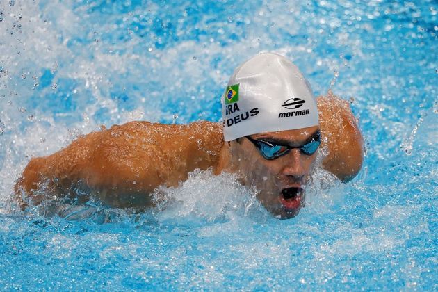 Leonardo de Deus de Brasil está na semifinal dos 200m borboleta, nos Jogos de Tóquio